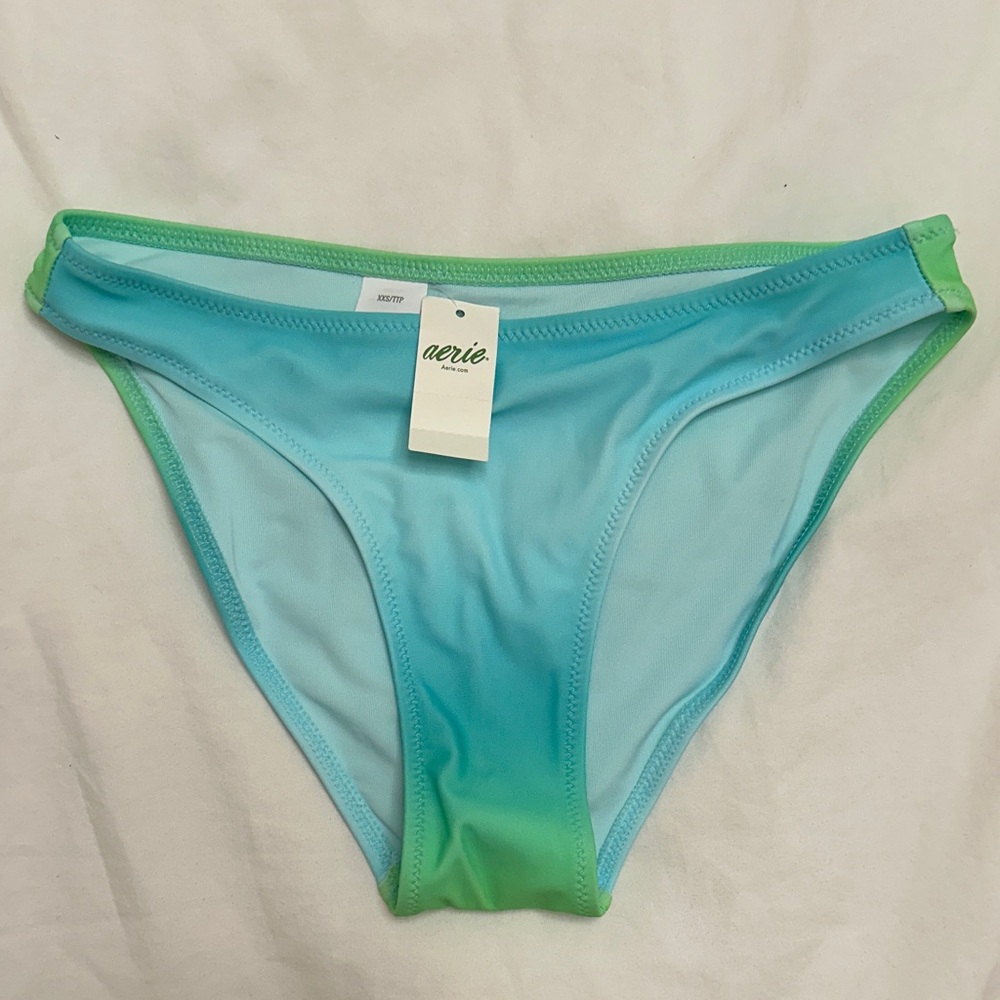 NWT Aerie Blue and Green Bikini Bottom